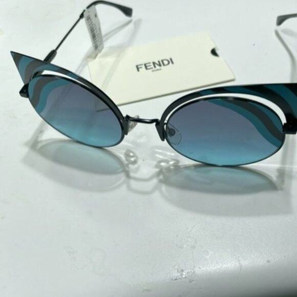 Fendi 53mm Cat Eye Sunglasses Blue - Picture 7 of 14